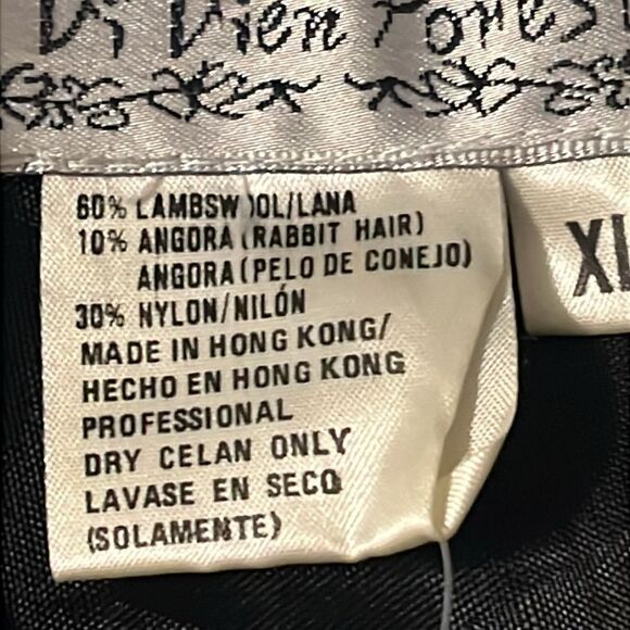 New! VIVIEN FOREST Cardigan Black Floral Sequin Lambswool Angora Blend PRETTY! - Picture 12 of 16